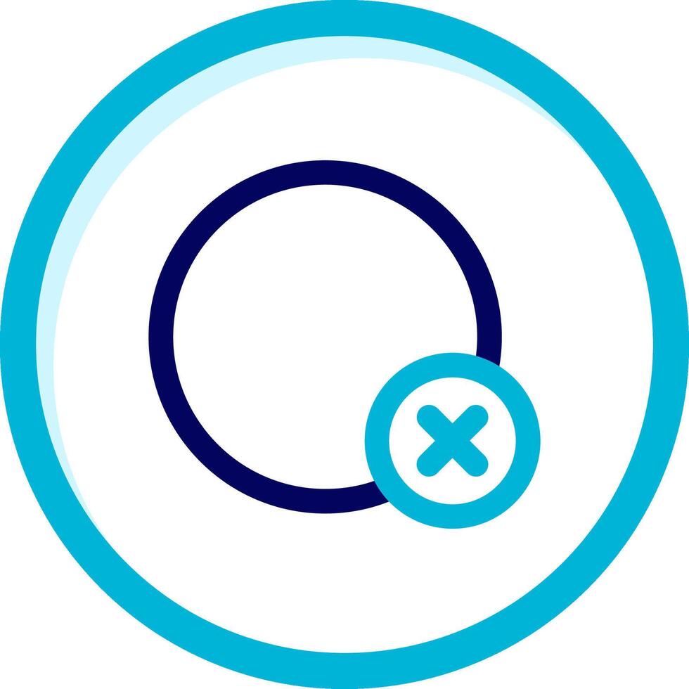 verwijderen cirkel twee kleur blauw cirkel icoon vector
