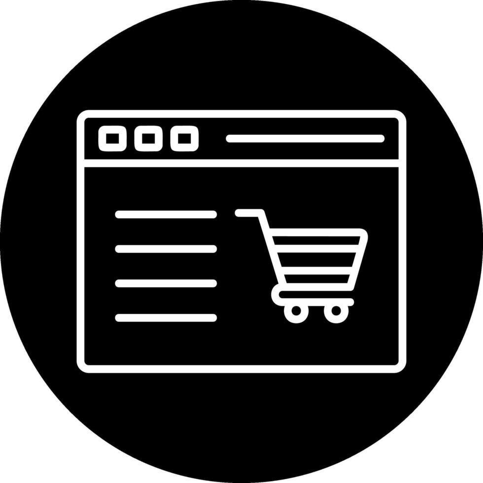 boodschappen doen website vecto icoon vector