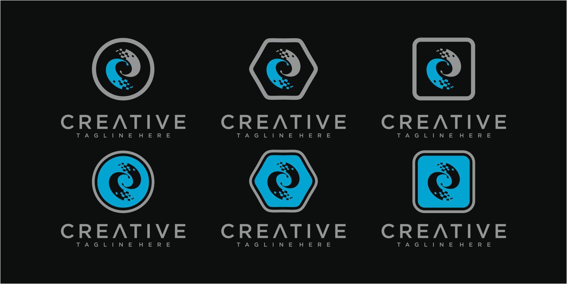 creatieve eerste letter p logo ontwerpsjabloon vector