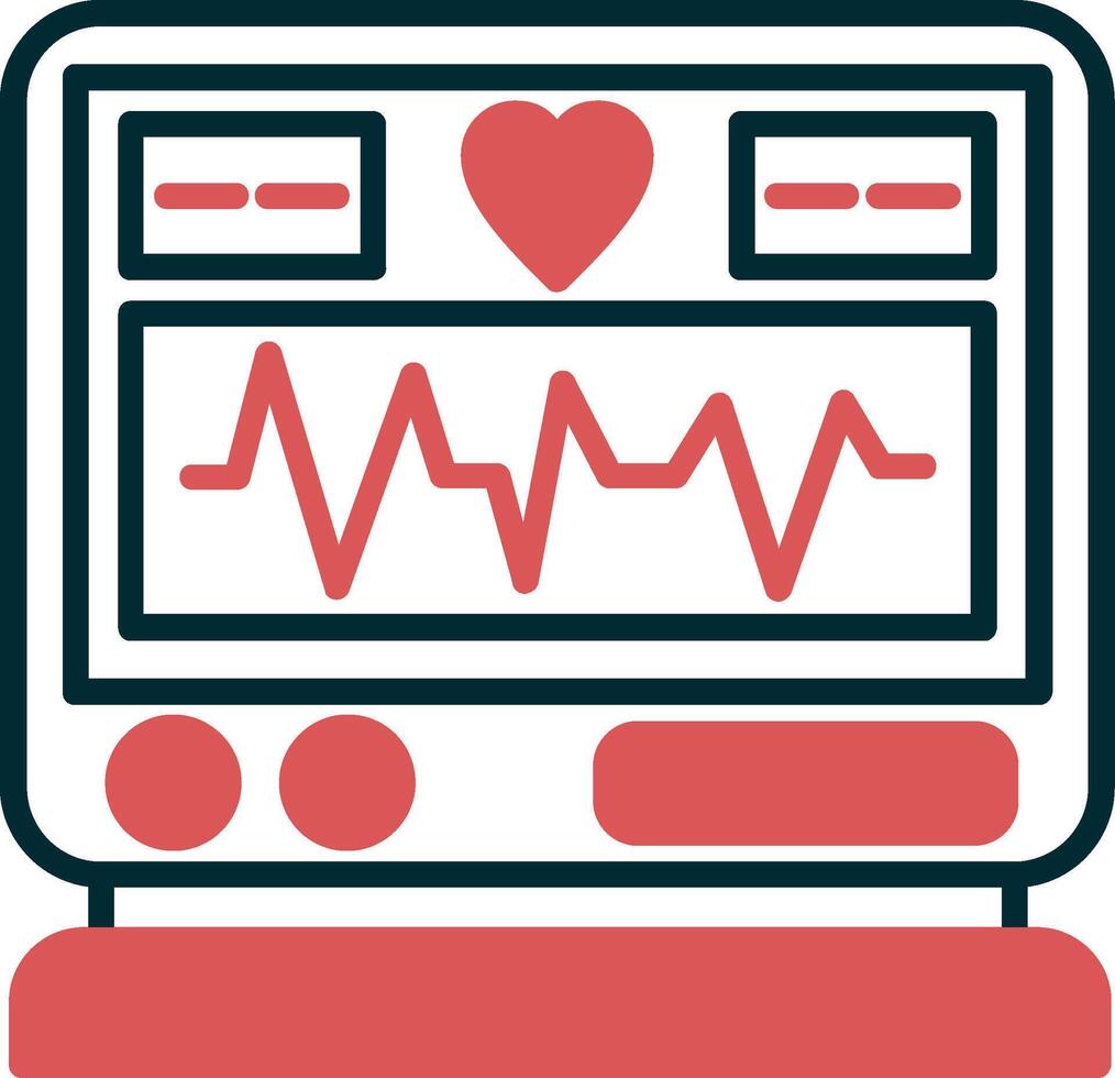 elektrocardiogram vector icoon