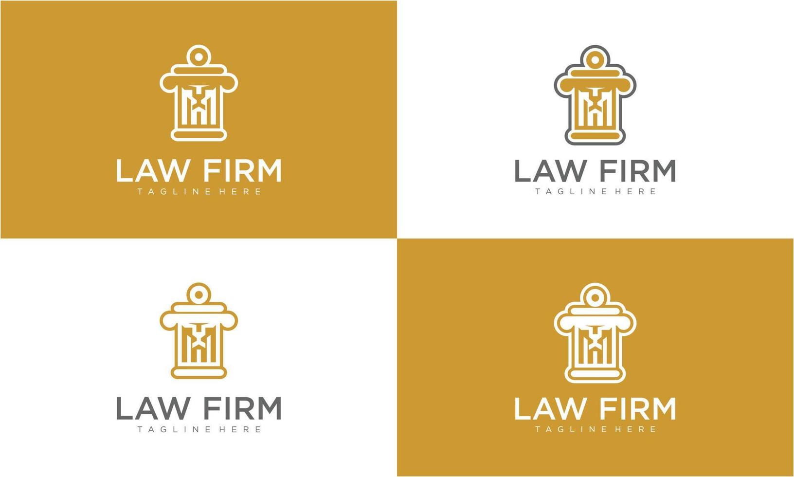 set van mascotte leeuw advocatenkantoor logo ontwerp inspiraties vector
