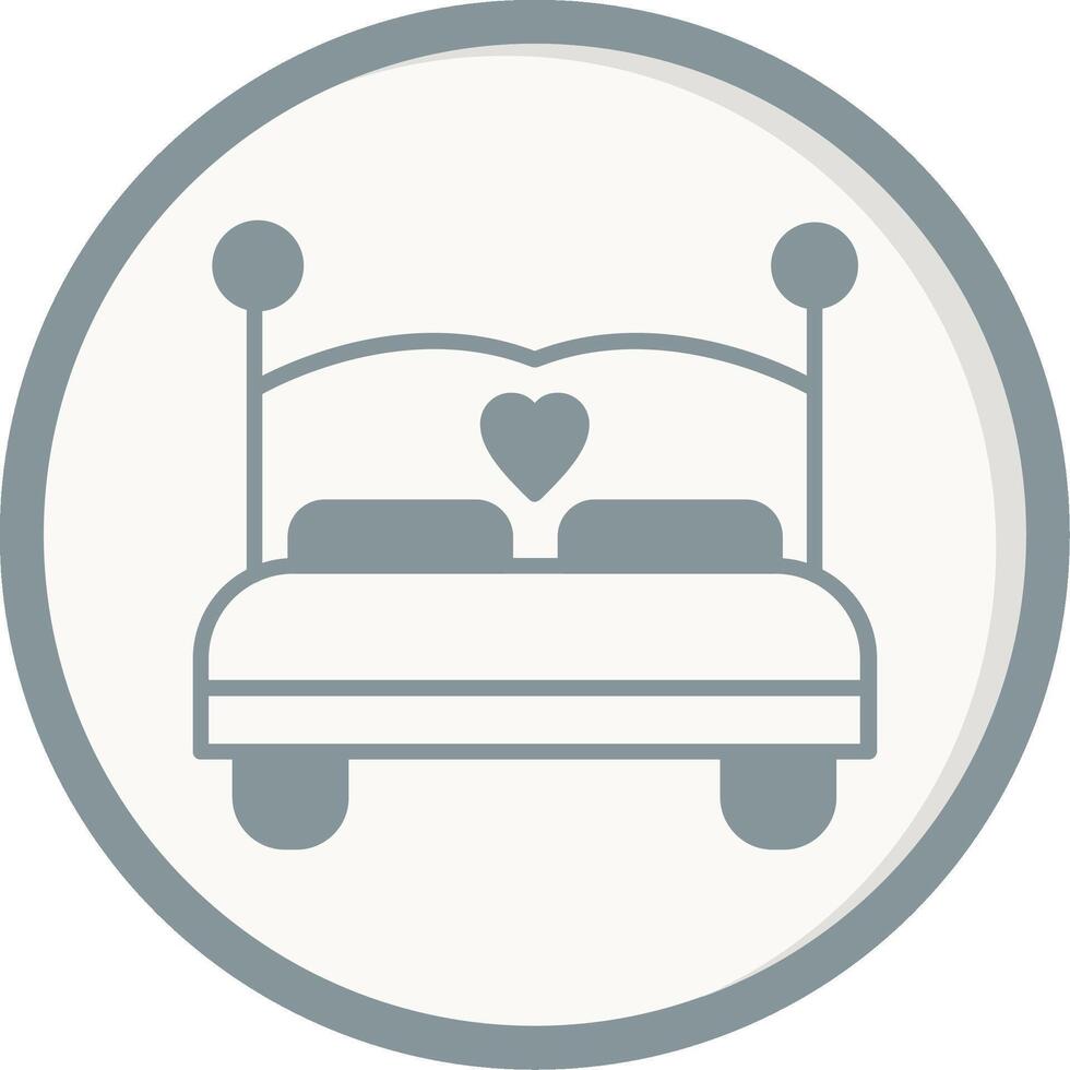 tweepersoonsbed vector icon