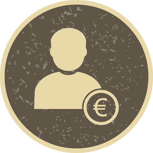 Euro met Man Vector Icon