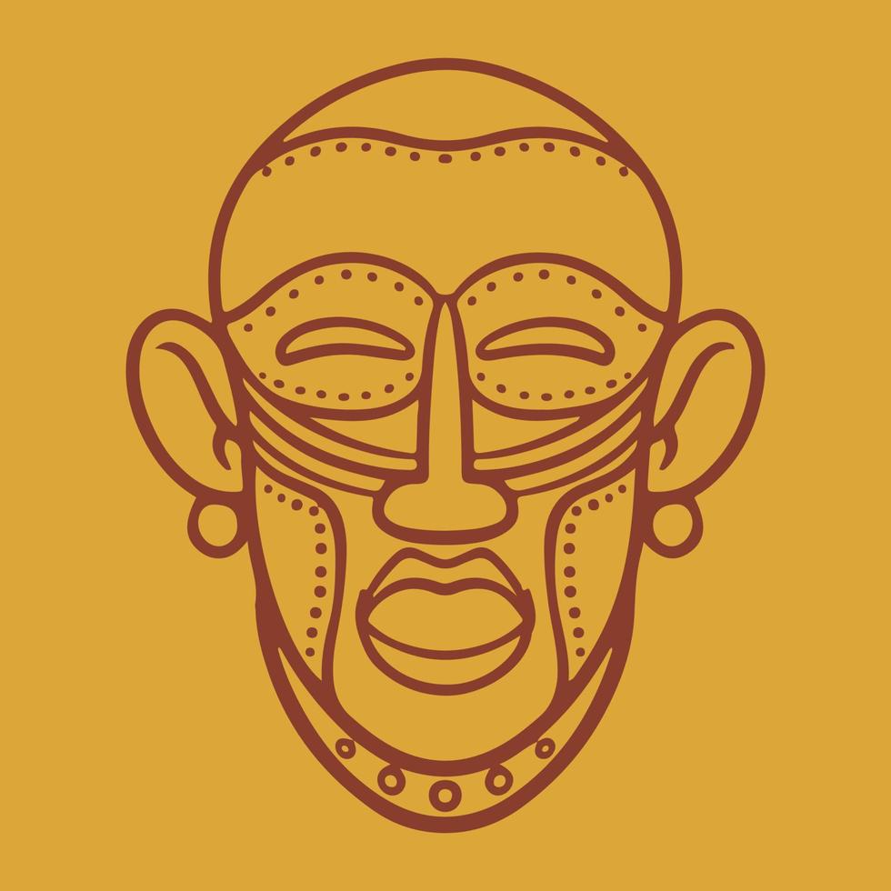 cartoon kleur Afrikaanse etnische tribale maskers pictogram. vector