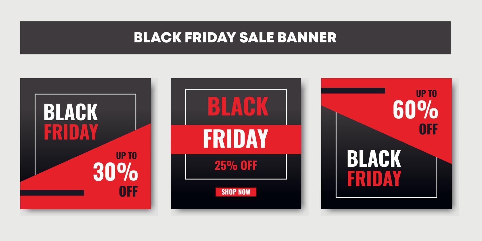 black friday banner, social media postsjabloon, gescheurd papier. vector