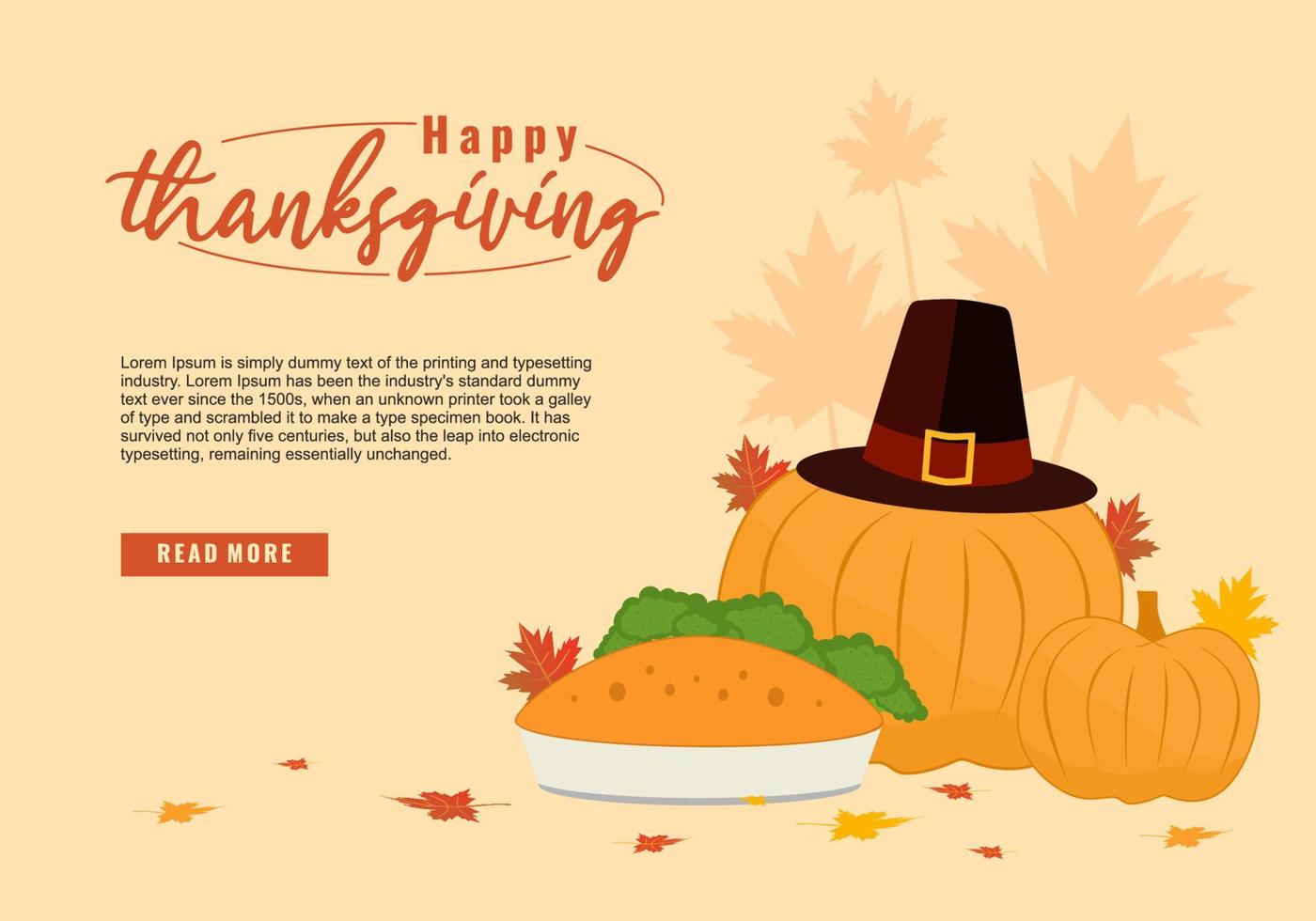 gelukkige Thanksgiving dag banner. dankviering. vector