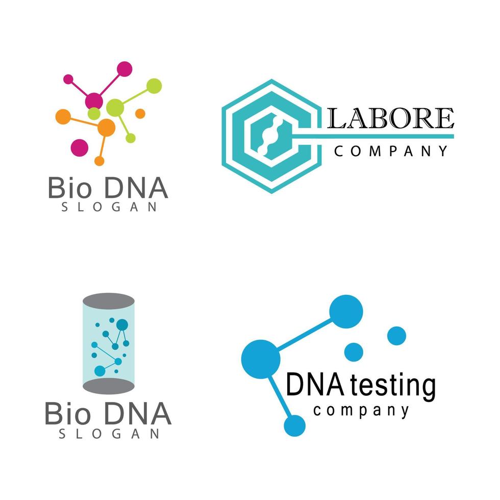 DNA-gen logo sjabloon vector symbool illustratie