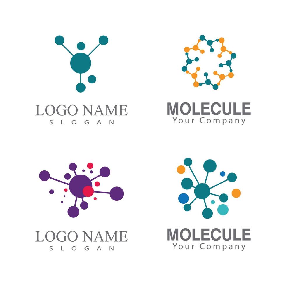 molecuul symbool embleemontwerp sjabloon vector illustratie