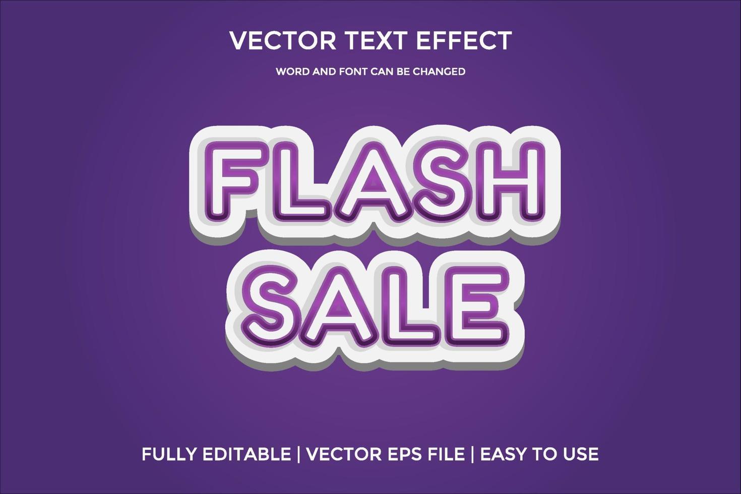 flash verkoop paarse kleur vector teksteffect