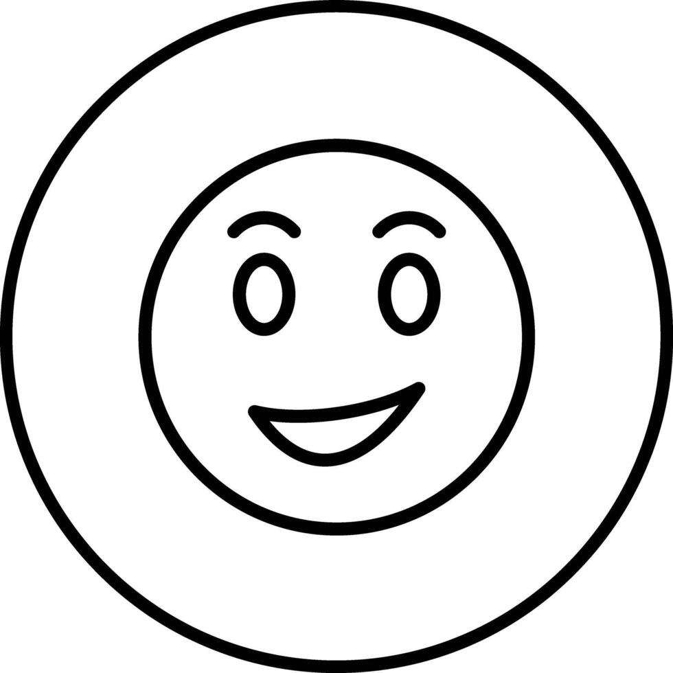 glimlachen gezicht met glimlachen ogen vector icoon