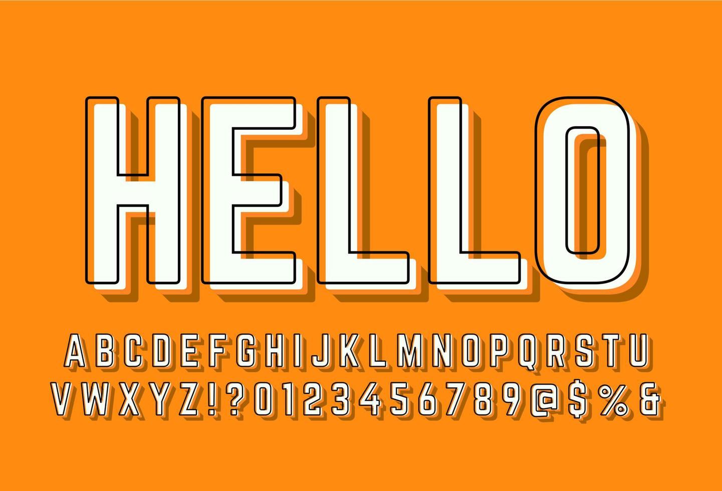 vintage-look lettertype-effect met klassieke typografische stijl vector