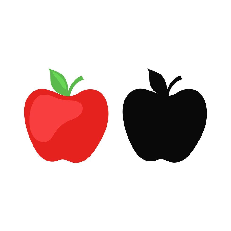 appel fruit icoon. gemakkelijk icoon Aan wit achtergrond vector