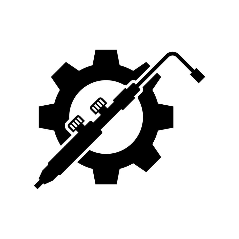 lassen fakkel logo ontwerp. lasser gereedschap vector ontwerp. lassen werk logo.