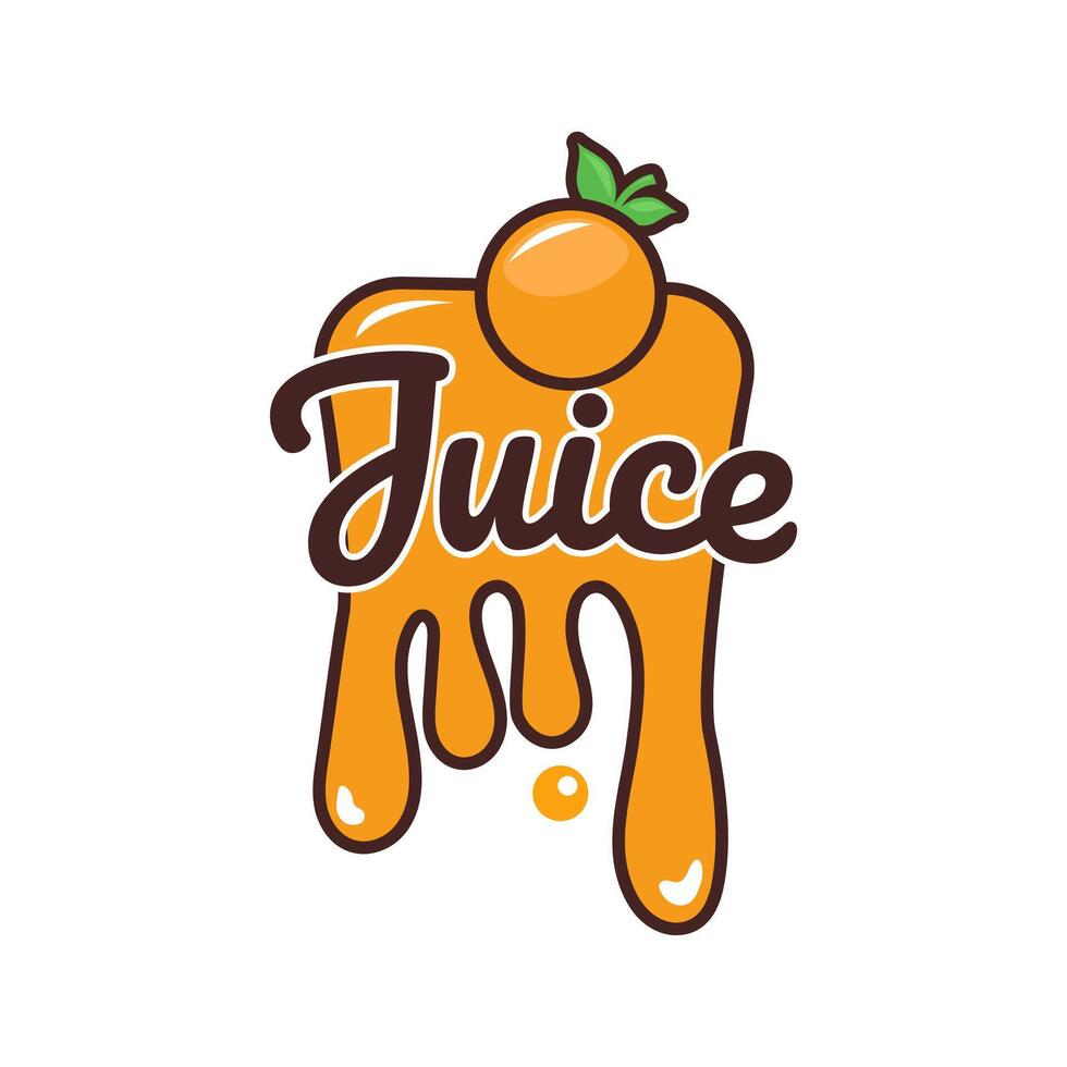 fruit sap logo. vers drinken logo. vector