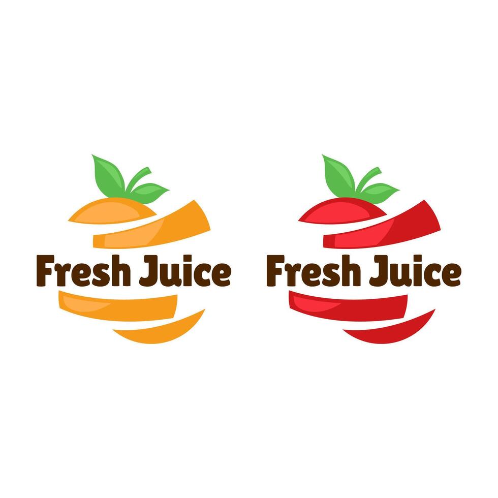 fruit sap logo. vers drinken logo. vector