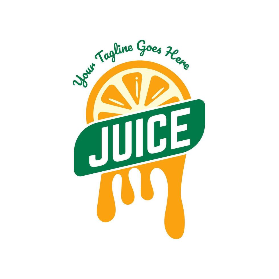 fruit sap logo. vers drinken logo. vector
