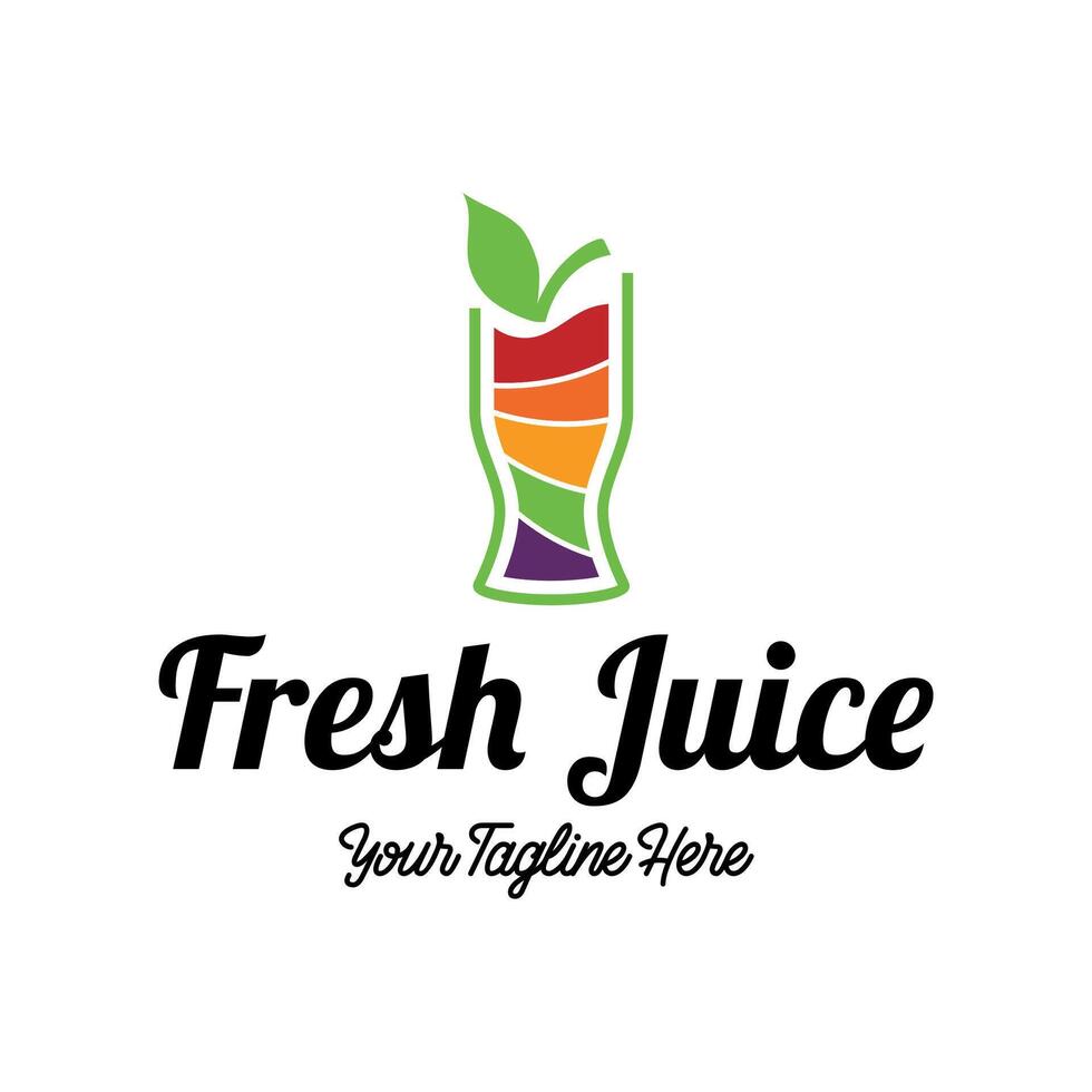 fruit sap logo. vers drinken logo. vector