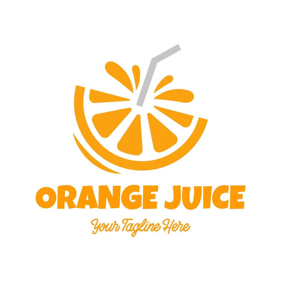 vers oranje sap logo sjabloon ontwerp vector. bedrijf logo voor citroen sap, geperst citrus, smoothies of limonade. vector