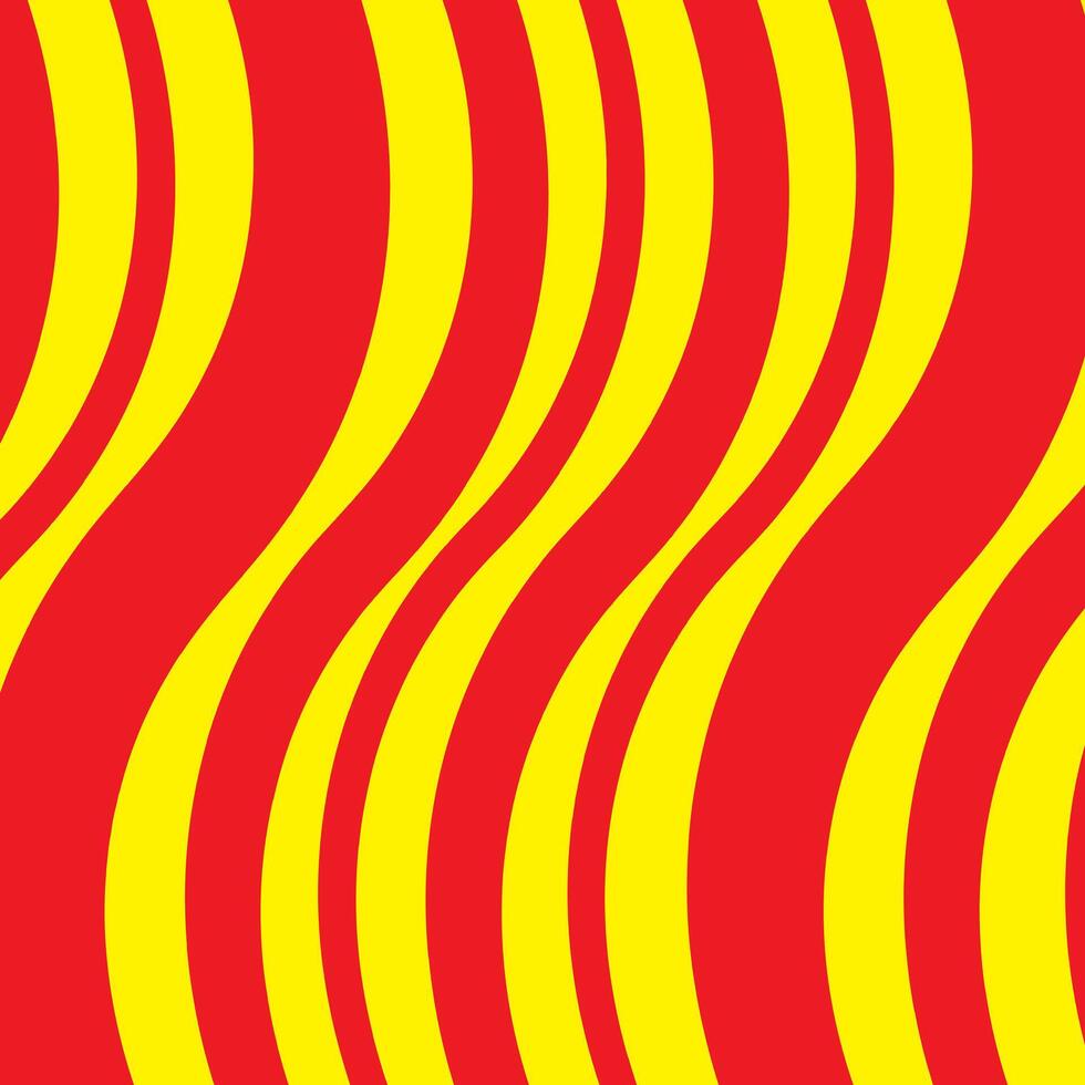 gemakkelijk abstract rood kleur verticaal lijn twist patroon Aan geel achtergrond vector
