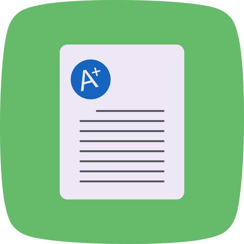 A + Grade Vector Icon