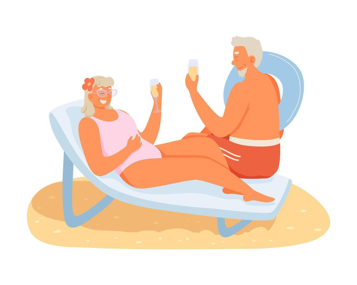 Mens en vrouw uitgeven tijd buiten. sharing smakelijk cocktails in de buurt zwemmen zwembad vector