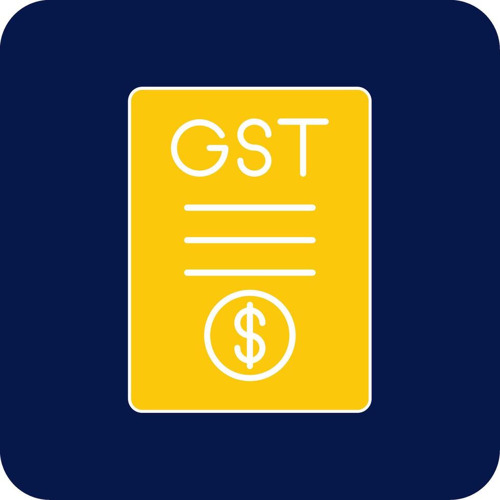 gst glyph plein twee kleur icoon vector