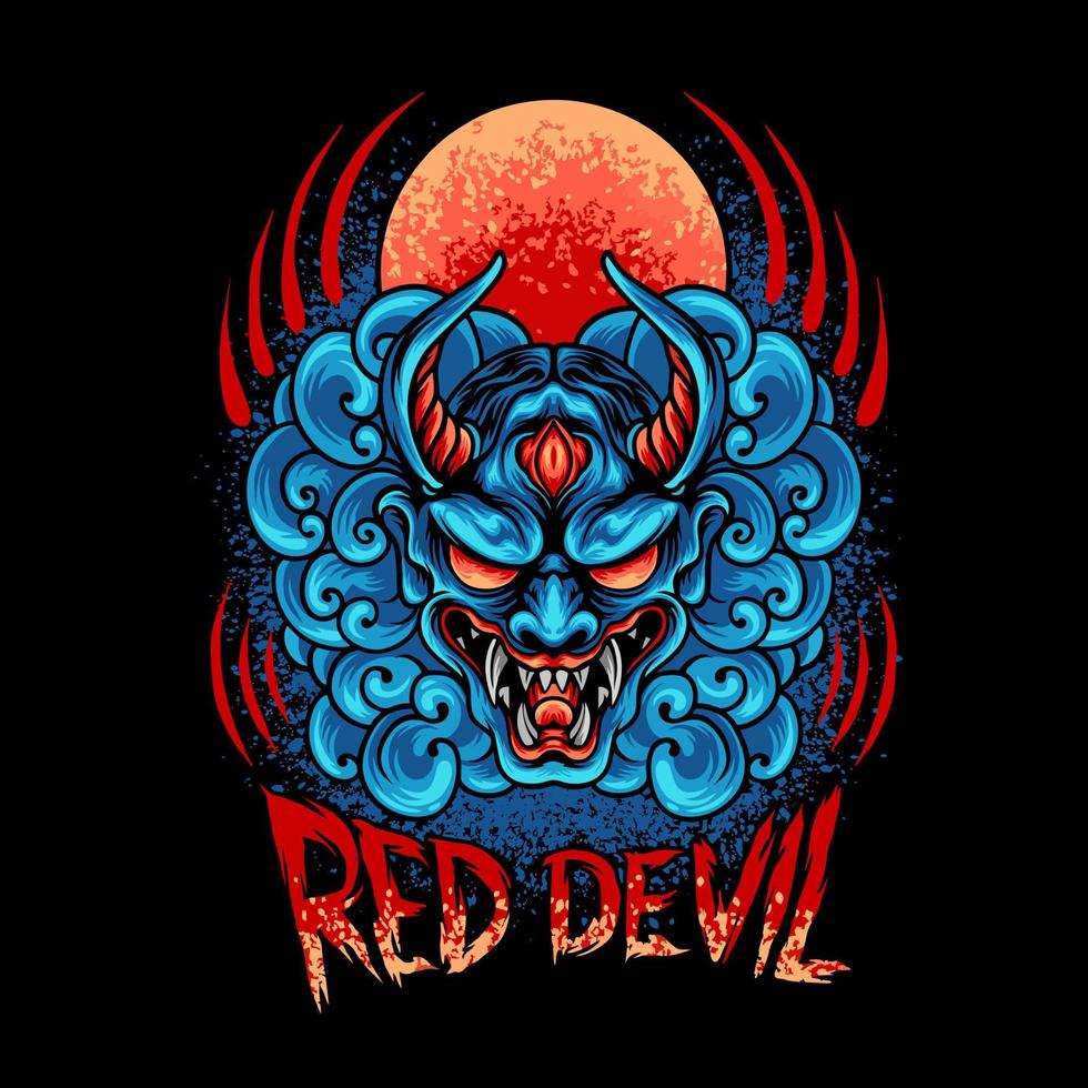 rode duivel masker japan vector