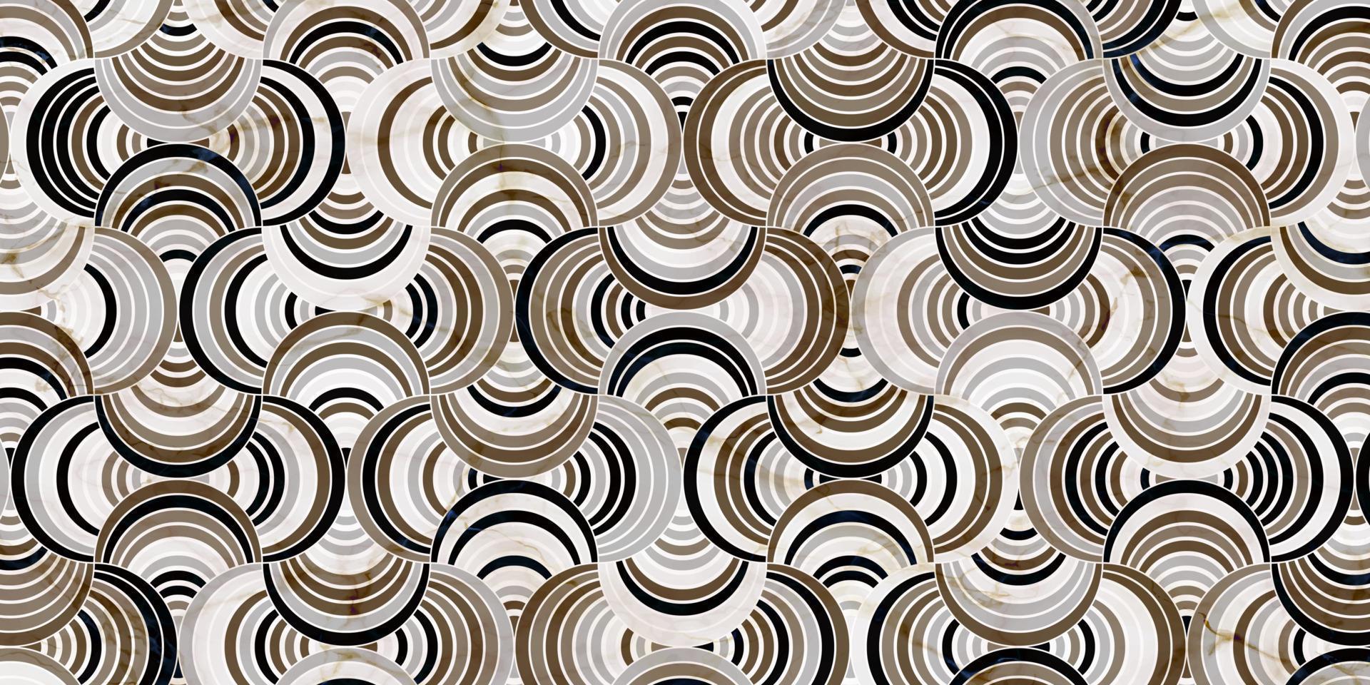 geometrische patrooncirkel overlappende luxe met gouden achtergrond vector