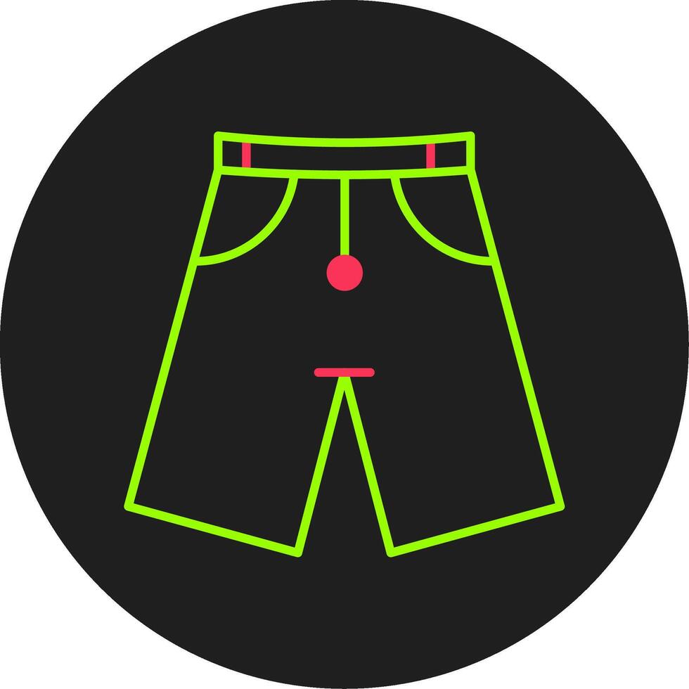 shorts glyph cirkel icoon vector