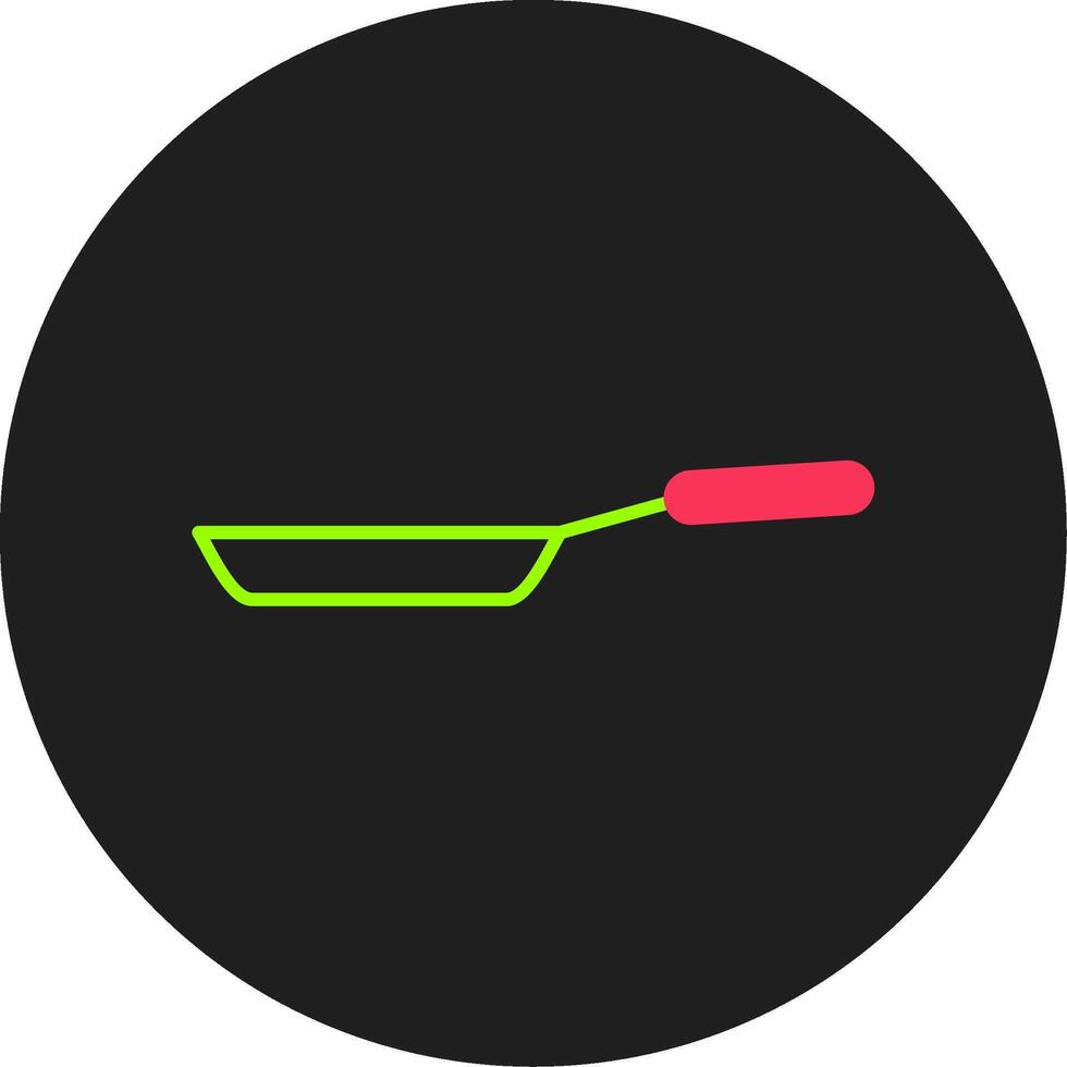 frituren pan glyph cirkel icoon vector