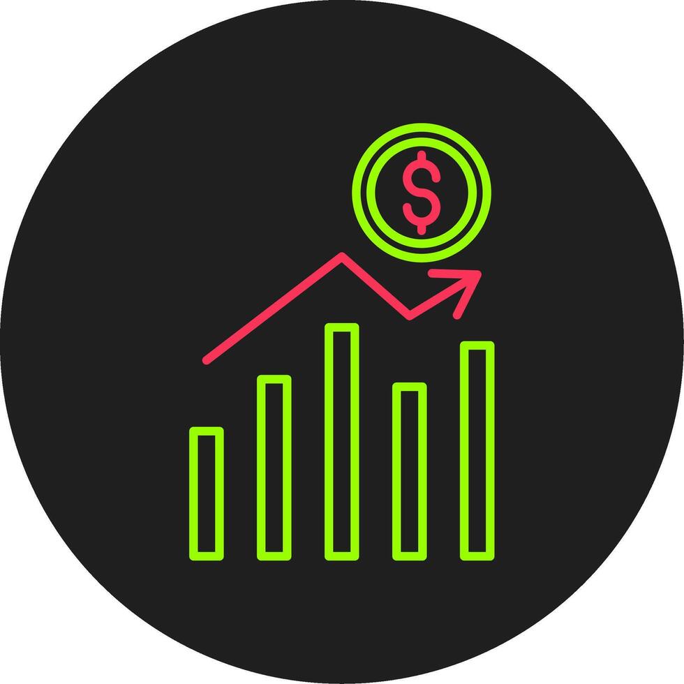 voorraad markt glyph cirkel icoon vector