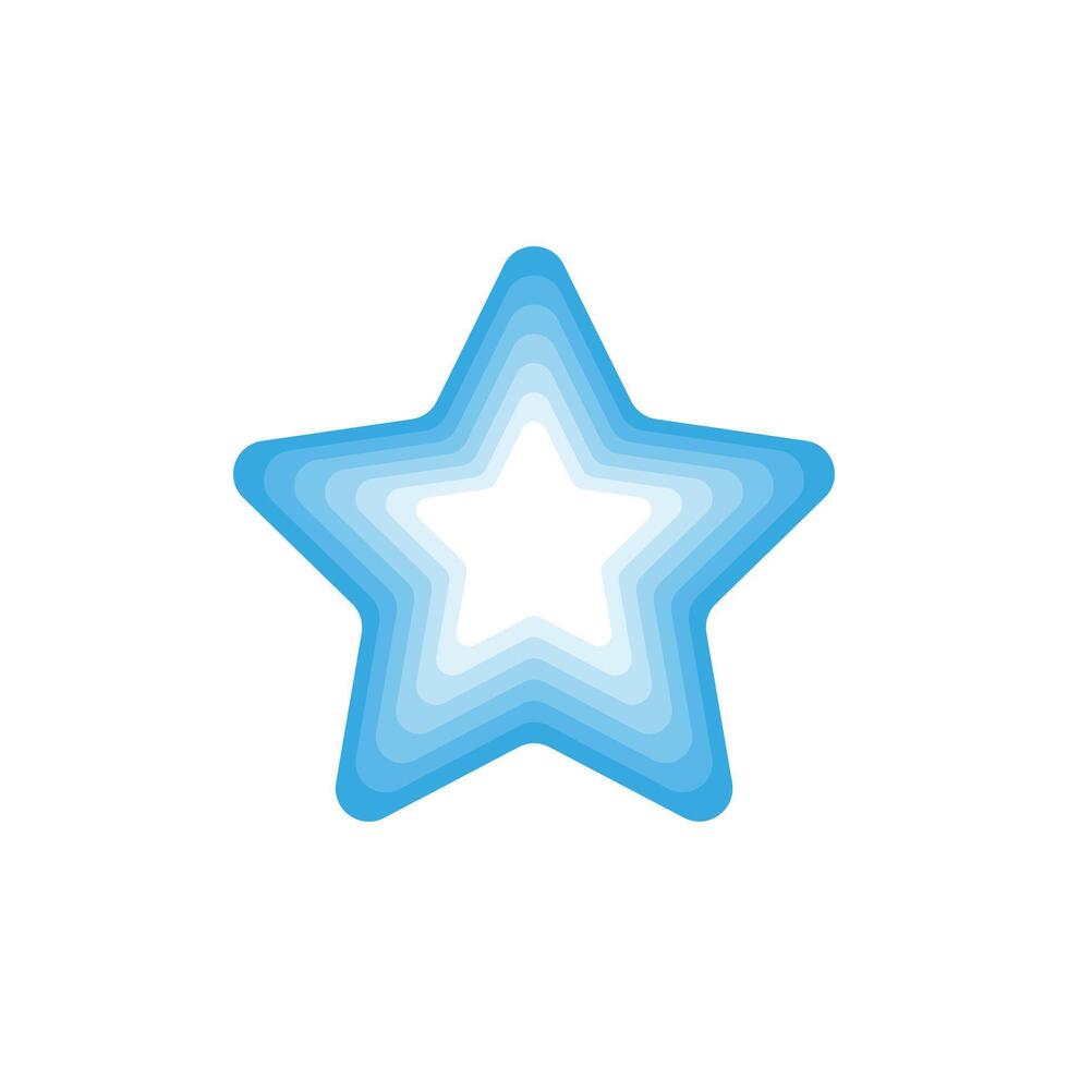 ster vector 3d blauw ontwerp icoon