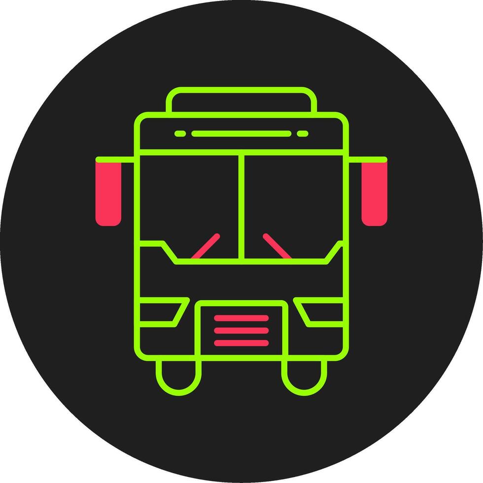 bus glyph cirkel icoon vector