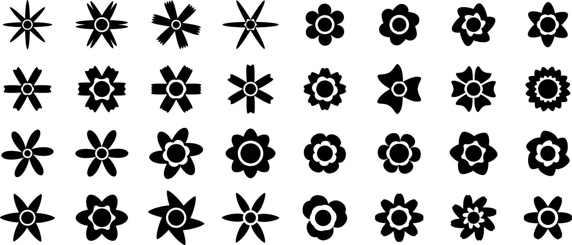 bloem pictogram en symbool geïsoleerd op een witte achtergrond vector
