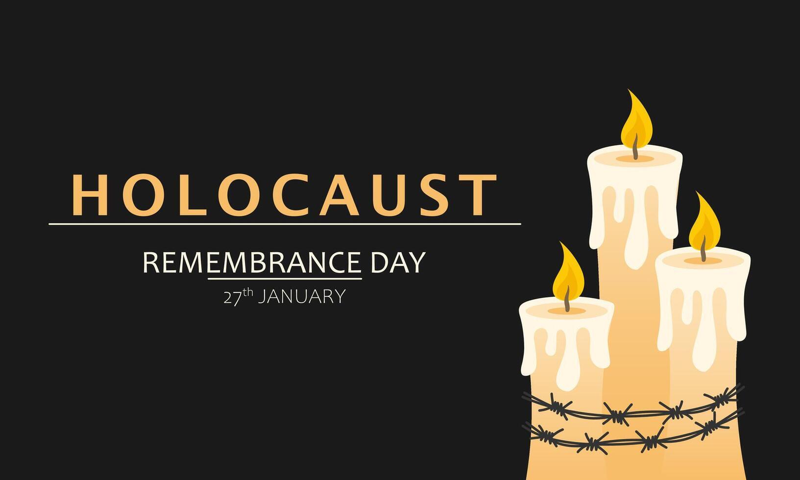 Internationale holocaust herinnering dag. januari 27. vector illustratie.