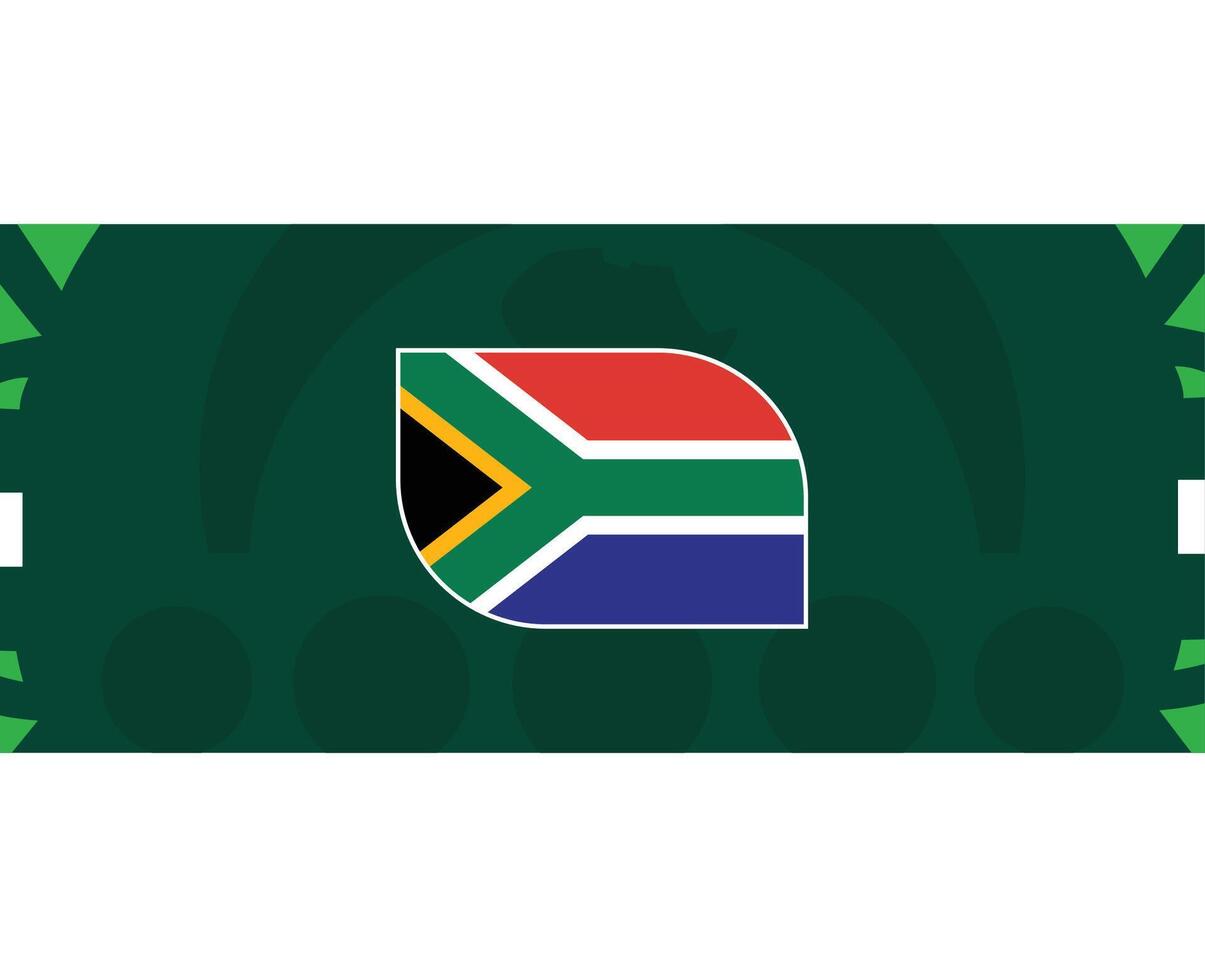 zuiden Afrika embleem vlag Afrikaanse landen 2023 teams landen Afrikaanse Amerikaans voetbal symbool logo ontwerp vector illustratie