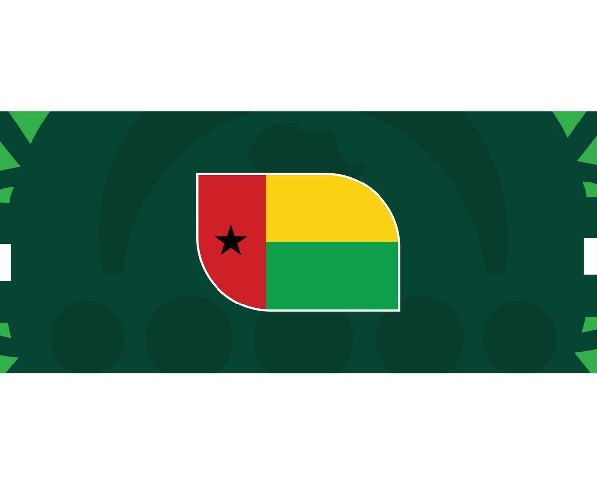 Guinea Bissau embleem vlag Afrikaanse landen 2023 teams landen Afrikaanse Amerikaans voetbal symbool logo ontwerp vector illustratie