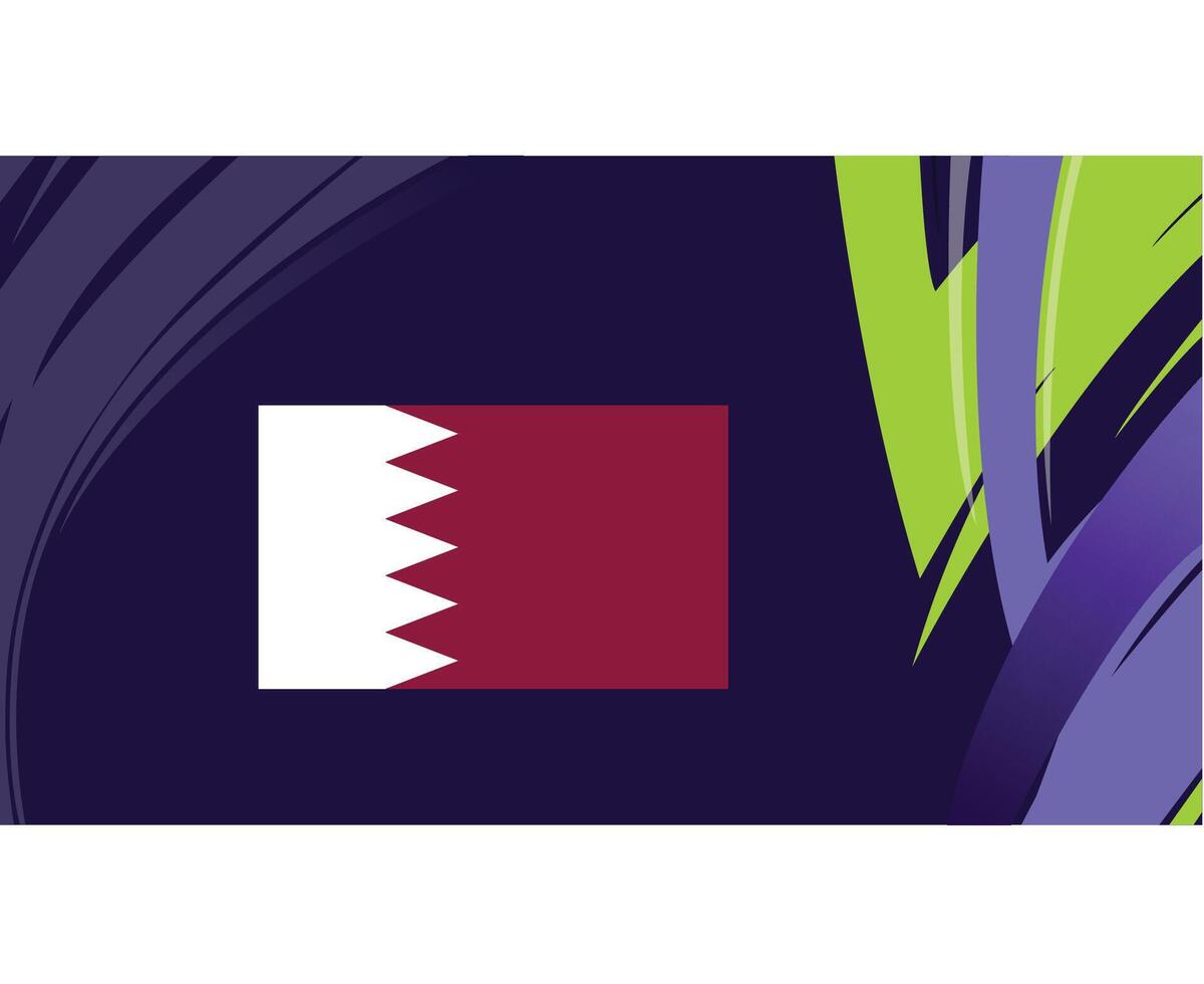 qatar vlag embleem Aziatisch landen 2023 teams landen Aziatisch Amerikaans voetbal symbool logo ontwerp vector illustratie