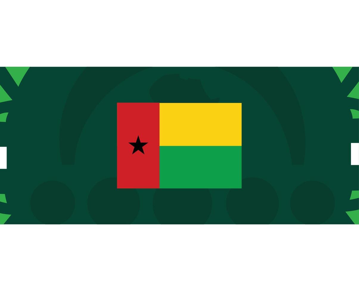 Guinea Bissau vlag Afrikaanse landen 2023 teams landen Afrikaanse Amerikaans voetbal symbool logo ontwerp vector illustratie