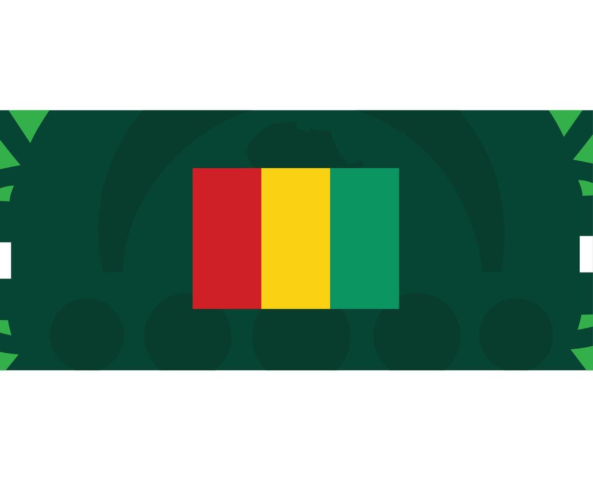 Guinea vlag Afrikaanse landen 2023 teams landen Afrikaanse Amerikaans voetbal symbool logo ontwerp vector illustratie