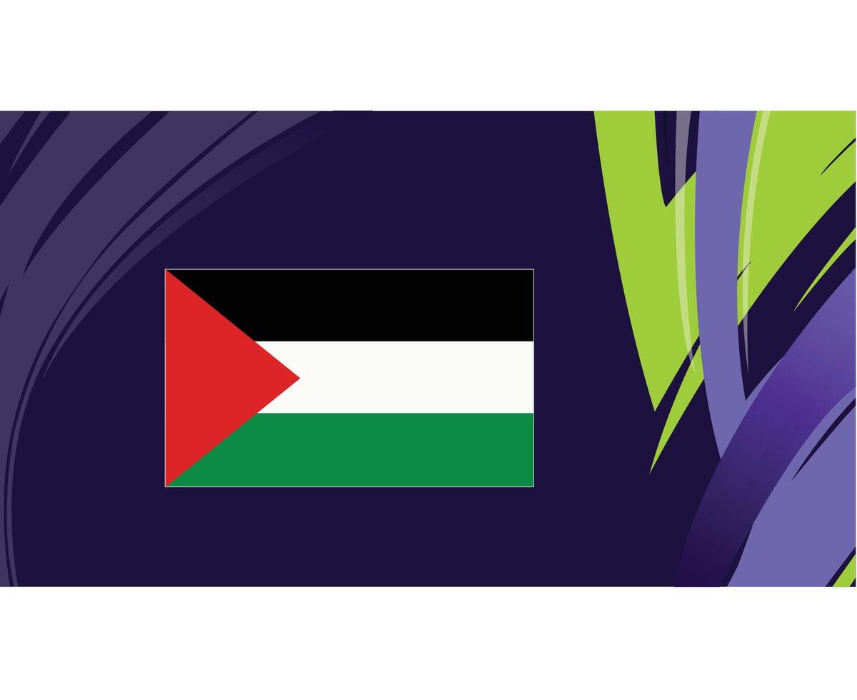 Palestina vlag embleem Aziatisch landen 2023 teams landen Aziatisch Amerikaans voetbal symbool logo ontwerp vector illustratie
