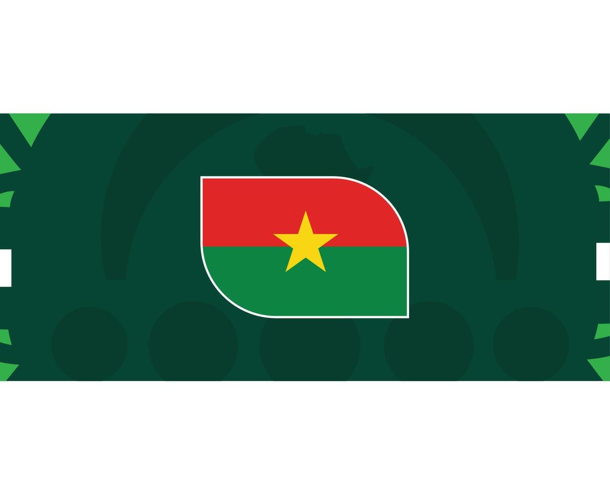 Burkina faso embleem vlag Afrikaanse landen 2023 teams landen Afrikaanse Amerikaans voetbal symbool logo ontwerp vector illustratie