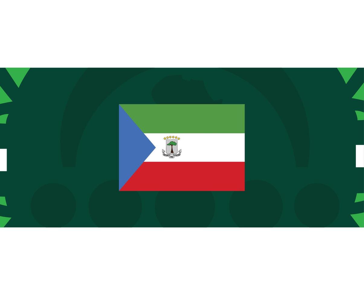 equatoriaal Guinea vlag Afrikaanse landen 2023 teams landen Afrikaanse Amerikaans voetbal symbool logo ontwerp vector illustratie