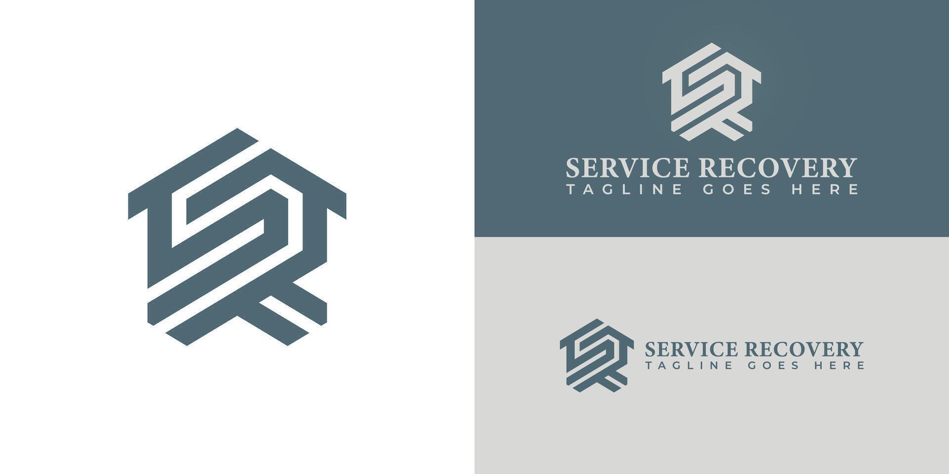 abstract eerste brief sr of rs logo in groen kleur geïsoleerd in wit achtergrond. echt landgoed huis sr brief eerste logo ontwerp icoon modern vector concept illustratie. brief sr voor huis herstel