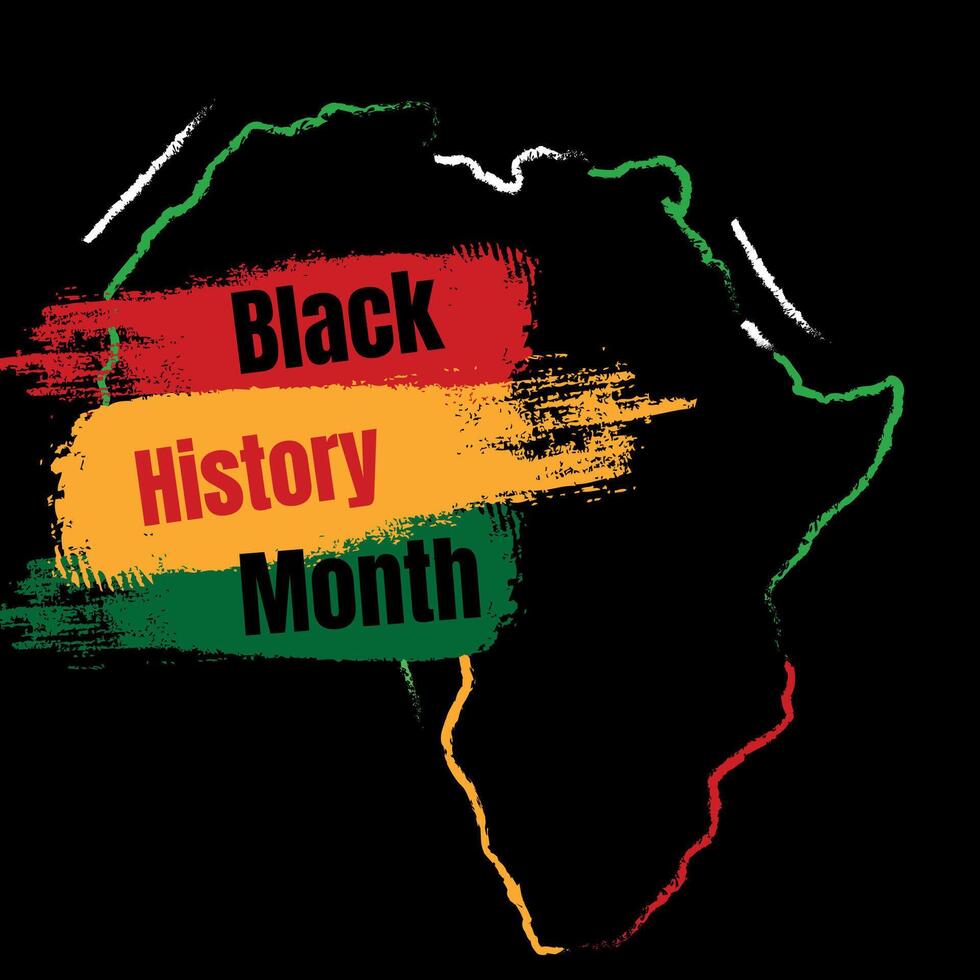 zwart geschiedenis maand vieren vector