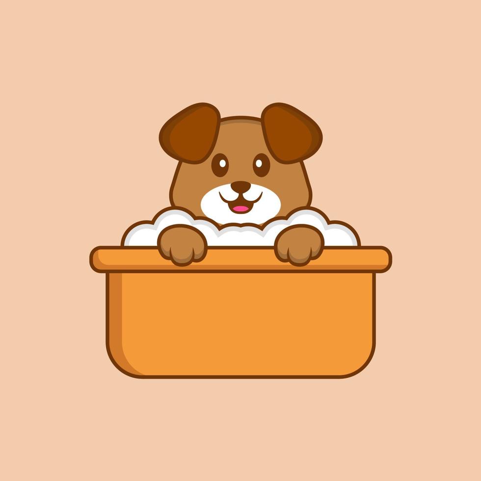 schattige hond cartoon karakter vectorillustratie. vector