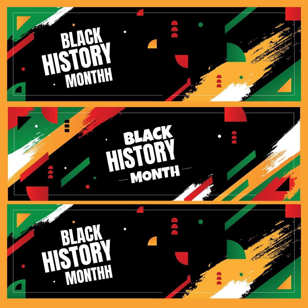 zwart geschiedenis maand vieren vector