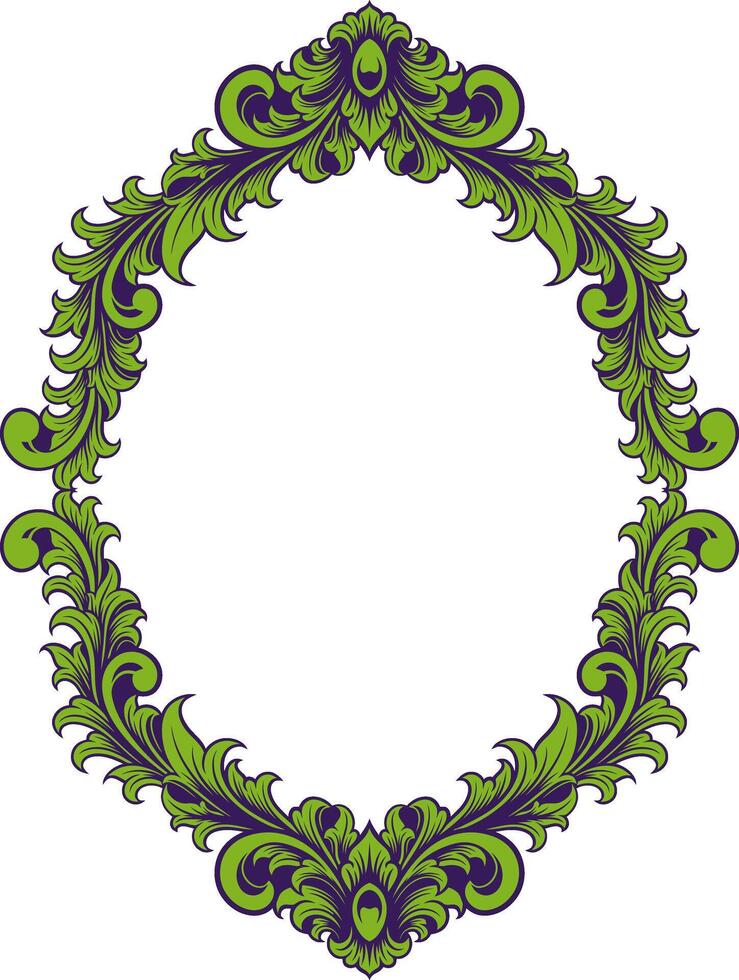 klassiek wijnoogst ornament kader vector