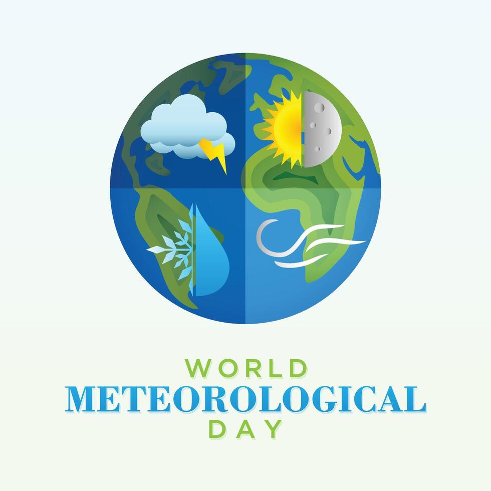 vector illustratie Aan de thema wereld meteorologisch dag vector ontwerp sjabloon