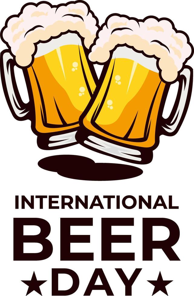 oktoberfeest. Internationale bier dag. retro poster, folder, spandoek. vector